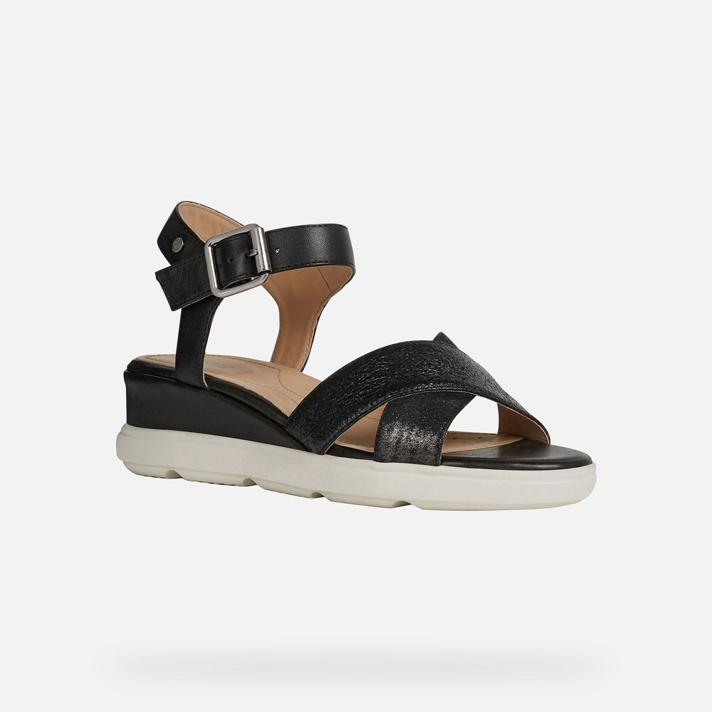 Sandalias Geox Senhora Pretas - Pisa - VUKEW0864